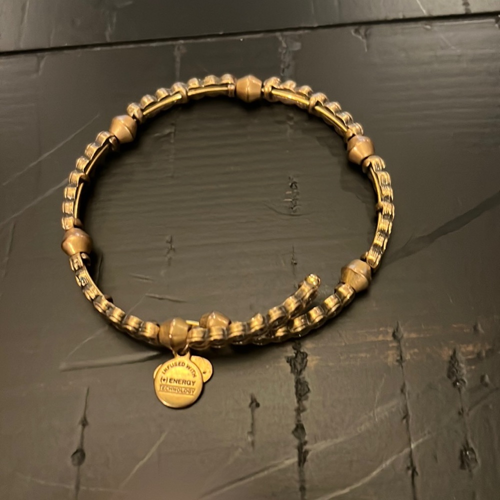 Alex and Ani gold positive energy accent bracelet